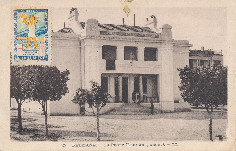 Relizane, Algeria Post Office Post Card