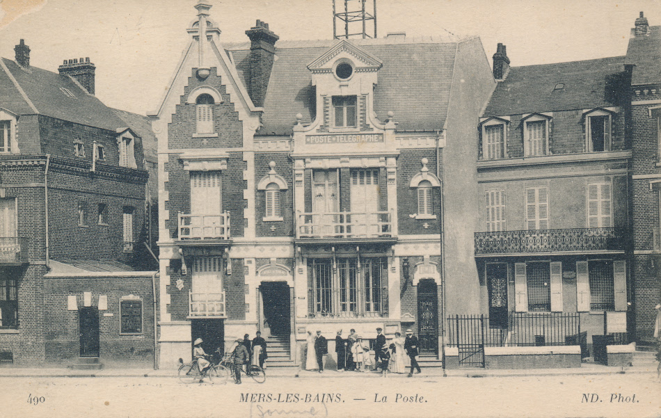 France, Mers Les Bains  Post Office Post Card