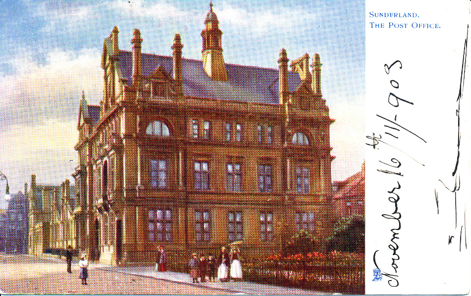 Sunderland, England Post Office Post Card