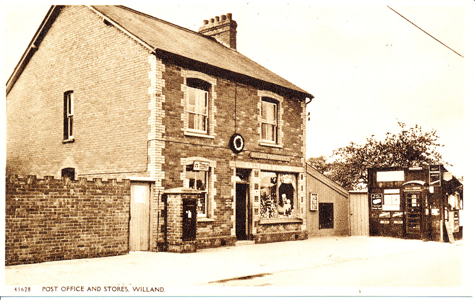 Willand, England Post Office Post Card