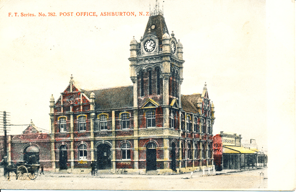 Ashburton,New Zealand Post Office Post Card