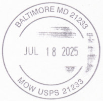 US Post Office Baltimore, Maryland