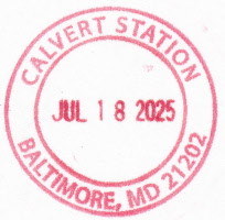 US Post Office Calvert Station, Maryland