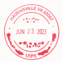 US Post Office Hadensville, Virginia