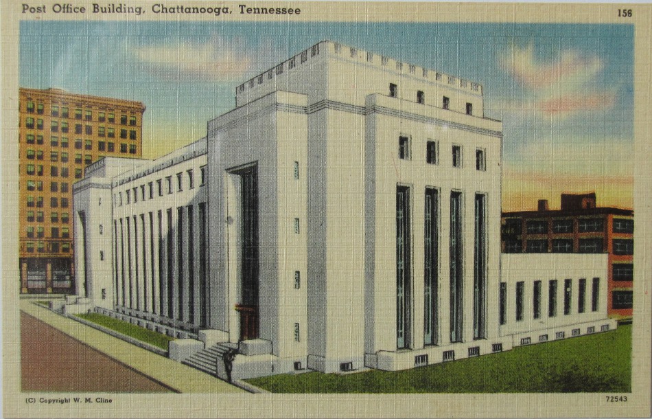 Chattanooga, Tennessee Post Office Post Card