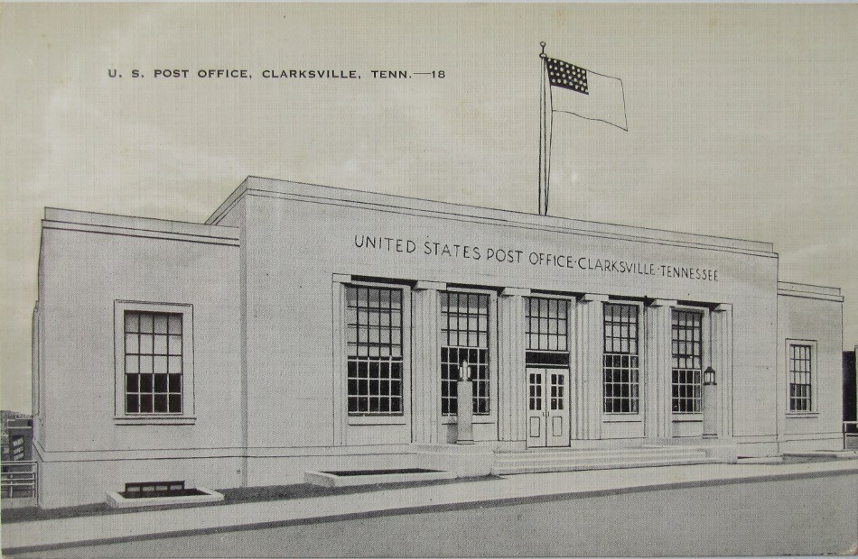 Clarksville, Tennessee Post Office Post Card