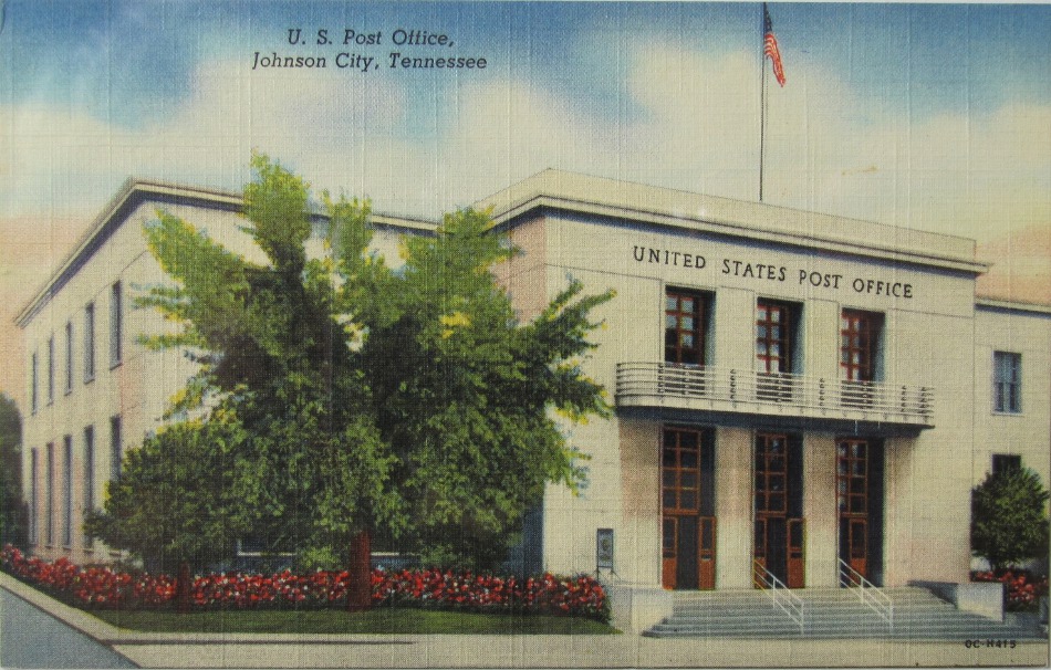 Johnson City, Tennessee Post Office Post Card