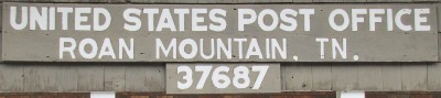 US Post Office Roan Mountain, Tennessee