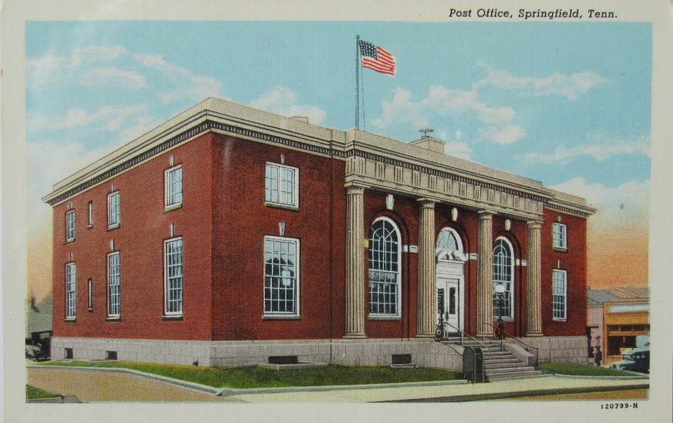 Springfield, Tennessee Post Office Post Card