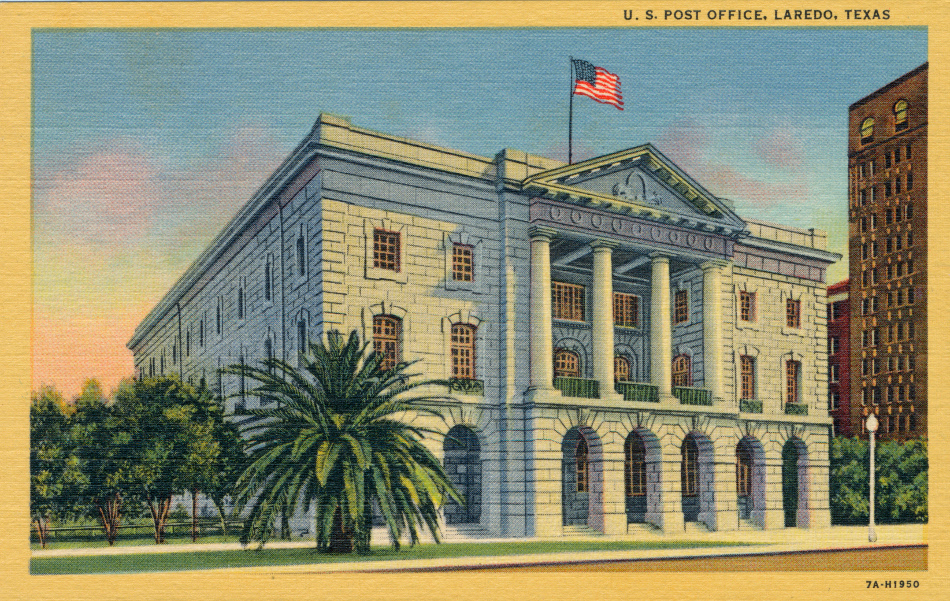 Laredo, Texas Post Office Post Card