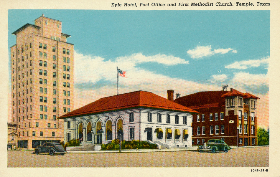 Temple, Texas Post Office Post Card