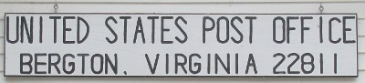 US Post Office Bergton, Virginia