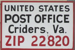 US Post Office Criders, Virginia
