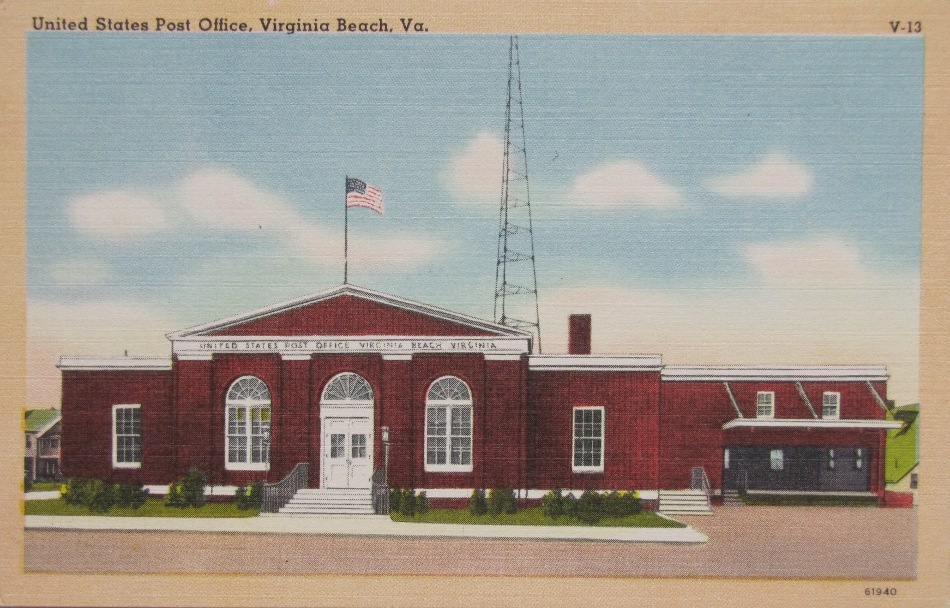 Virginia Beach, Virginia Post Office Post Card