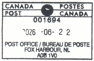 US Post Office Fox Harbour, Canada