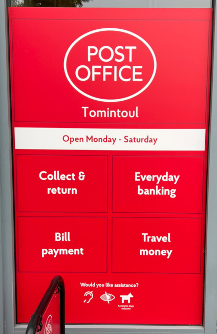 US Post Office Tomintoul, Scotland